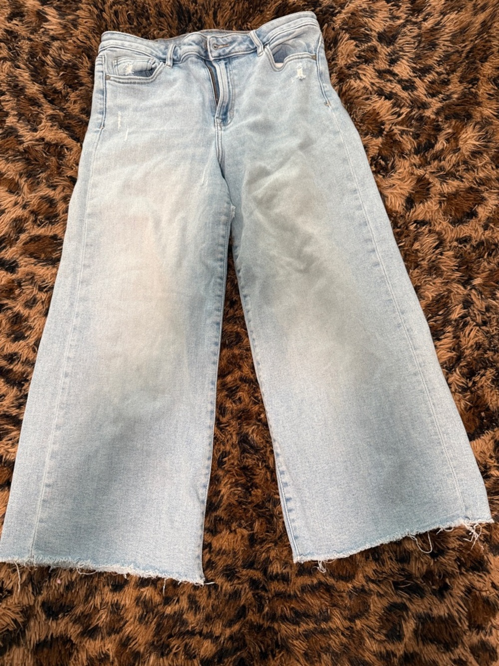 Light Blue High-Rise Wide Leg Jeans